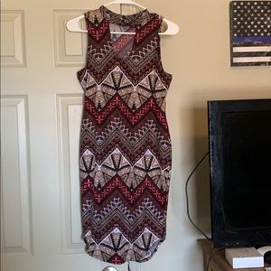 Aztec print dress